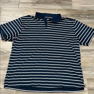 Under Armour Dark Blue and White Polo Shirt
